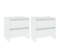 Bedside Cabinet 2-Drawer Old wood 45 x 34 x 44.5 cm Textured Engineered wood UK