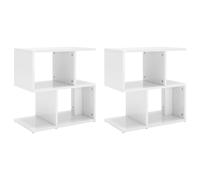1/2x Bedside Cabinet Chipboard Home Telephone Stand Set Multi Colours vidaXL