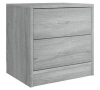 1/2x Bedside Cabinet Chipboard Nightstands Storage Unit Black/White vidaXL