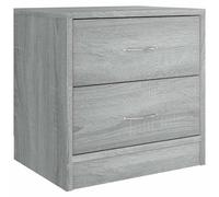 1/2x Bedside Cabinet Chipboard Nightstands Storage Unit Black/White vidaXL