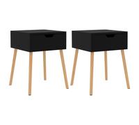 1/2x Bedside Cabinet Chipboard Side Bed Drawer Cabinet Multi Colours vidaXL