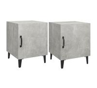 Vidaxl Bedside Cabinets 2 Pcs Smoked Oak Engineered Wood, Brown