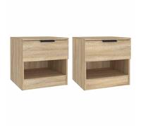 1/2x Bedside Cabinet Engineered Wood Home End Side Table Multi Colours vidaXL
