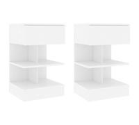 1/2x Bedside Cabinet Engineered Wood Side Table Storage Multi Colours vidaXL