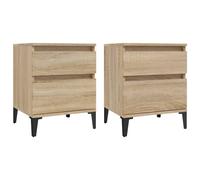 1/2x Bedside Cabinet Nightstand End Table Telephone Stand Multi Colours vidaXL