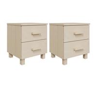 1/2x Bedside Cabinet Solid Wood Pine Wooden Bed Table Multi Colours vidaXL