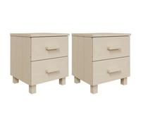 Vidaxl Bedside Cabinets Hamar 2 Pcs Honey Brown 40X35X44.5Cm Solid Wood