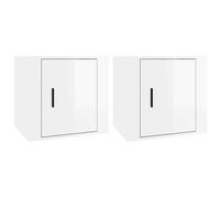1/2x Bedside Cabinet White End Table Indoor Nightstand Telephone Stand vidaXL