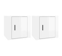 1/2x Bedside Cabinet White End Table Indoor Nightstand Telephone Stand vidaXL