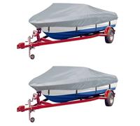 1/2x Boat Covers Grey Canva Storage Cover Boat Canopy Set Multi Sizes vidaXL