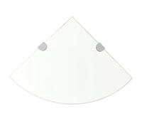 1/2x Corner Shelf with Chrome Supports Glass Multi Colours Multi Sizes vidaXL