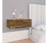 1/2x Floating Nightstand Concrete Engineered Wood Cabinet Multi Colours