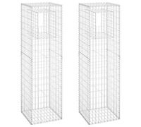 1/2x Gabion Basket Post Patio Planter Gabion Post Rails Multi Sizes vidaXL