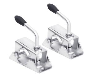 1/2x Jockey Wheel Clamp 13.5x6.5x14 cm Galvanised Steel Fitting Clamp vidaXL
