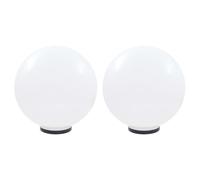 1/2x LED Bowl Lamps Spherical 50cm PMMA Garden Lights Ground Spot Lamp vidaXL