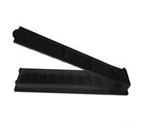 1/2x Manual Skewer Press for Kebab Making with Openable Action and Internal Groove System to Maintain Even Food Distribution on Skewers (Black)