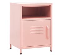 1/2x Nightstand Steel Bedside Bed Side Storage Cabinet Multi Colours vidaXL