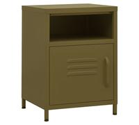 1/2x Nightstand Steel Bedside Bed Side Storage Cabinet Multi Colours vidaXL