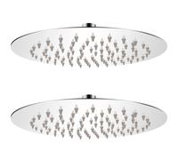 1/2x Rain Shower Head Stainless Steel Square Sprinkler Multi Sizes vidaXL