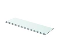 vidaXL 2x Shelves Panel Glass Clear 70x20cm Sheet Plate Display Room Ledges