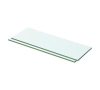 vidaXL Shelf Panel Glass, Clear Tempered Glass for Slatwall, 50x12 cm, Durable with 15 kg Capacity, Modern and Transparent Design for Home and Shop Display