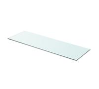 vidaXL Tempered Glass Shelf Panel, Clear-80x25 cm, Ideal for Home or Shop Use