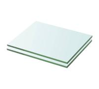 vidaXL Shelf Panel Glass Clear 20x20cm Storage Plate Sheet Shelving Display