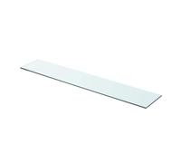 vidaXL Glass Shelf Panel Clear 80x15 cm 2 pcs