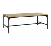 Coffee Table Black 100x50x35 cm Engineered Wood Low Modern Shelf Storage Home UK