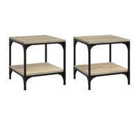 vidaXL Coffee Table Black Oak 100 x 50 x 35 cm Engineered Wood