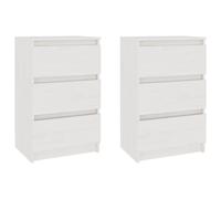 1/2x Solid Pine Wood Bedside Cabinet Bedroom Bed Cabinet Multi Colours vidaXL