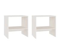 1/2x Solid Pinewood Bedside Cabinet Nightstand Bed Cabinet Multi Colour vidaXL