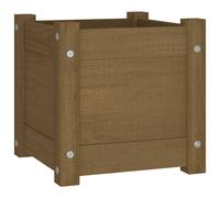 vidaXL Garden Planter Solid Pinewood 31x31x31 cm White