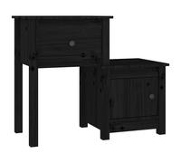 1/2x Solid Wood Pine Bedside Cabinet End Table Cabinet Multi Colours vidaXL