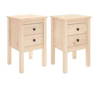 1/2x Solid Wood Pine Bedside Cabinet Side Table Furniture Multi Colours vidaXL