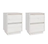1/2x Solid Wood Pine Bedside Cabinet Storage Side Cabinet Multi Colours vidaXL