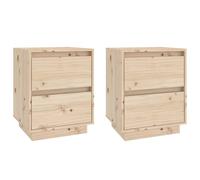 1/2x Solid Wood Pine Bedside Cabinet Storage Side Cabinet Multi Colours vidaXL
