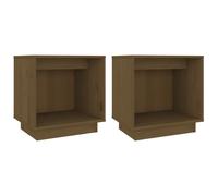 Vidaxl Bedside Cabinets 2 Pcs White 40X30X40 Cm Solid Wood Pine, White