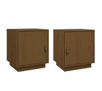 1/2x Solid Wood Pine Bedside Cabinet Table Bed Cabinet Multi Colours vidaXL