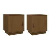 1/2x Solid Wood Pine Bedside Cabinet Table Bed Cabinet Multi Colours vidaXL