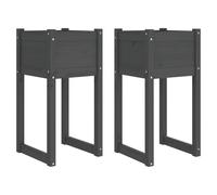 1/2x Solid Wood Pine Planter Raised Bed Flower Box Multi Colours/Sizes vidaXL