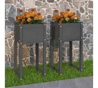 1/2x Solid Wood Pine Planter Raised Bed Flower Box Multi Colours/Sizes vidaXL