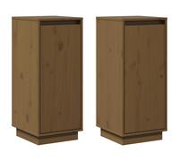 (brown, 2) vidaXL 1/2x Solid Wood Pine Sideboard Side Cabinet Cupboard Multi Colours