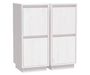 1/2x Solid Wood Pine Sideboard Side Storage Door Cabinet Multi Colours vidaXL