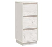 vidaXL Sideboards 2 Pcs Black 32x34x75 cm Solid Wood Pine, Black