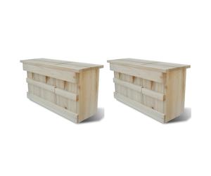 1/2x Sparrow Nesting Box Outdoor Wildlife Bird House Cage Stand Habitat vidaXL