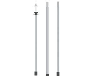 1/2x Telescopic Tarp Pole Aluminum Adjustable Poles Tent Stick Patio vidaXL
