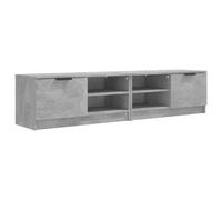 vidaXL Single Door 2 Shelf High Gloss White TV Cabinet Set of 2 - Size: 36.5 x 80 x 35cm - Wilko