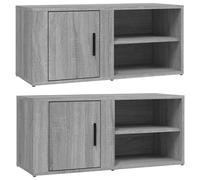 1/2x TV Cabinet Engineered Wood TV Console HiFi Cabinet Multi Colours vidaXL