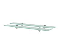 vidaXL Floating Shelf, Transparent Glass Wall Shelf, 70x10 cm, Modern Design, 8mm Thickness, Suitable for Living Room, Bedroom, Bathroom, Office, 10kg Load Capacity
